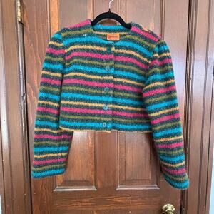 Missoni Cropped Striped Wool Cardigan Multicolor Italy Women’s M